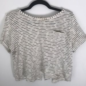 ✨ Cropped Short-Sleeve Striped Top ✨